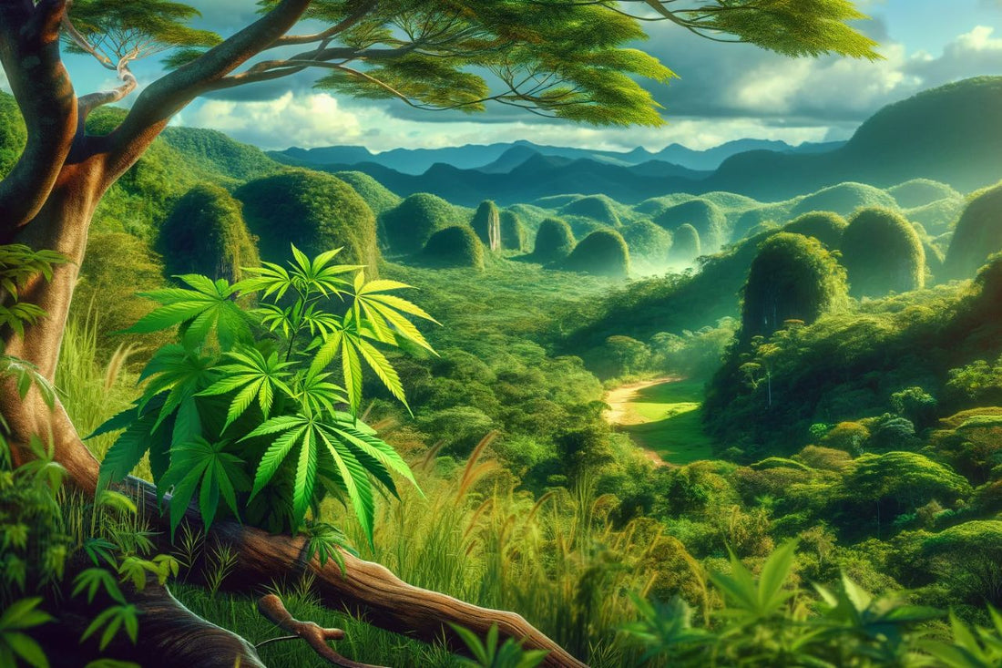 Cannabispflanze im Wald