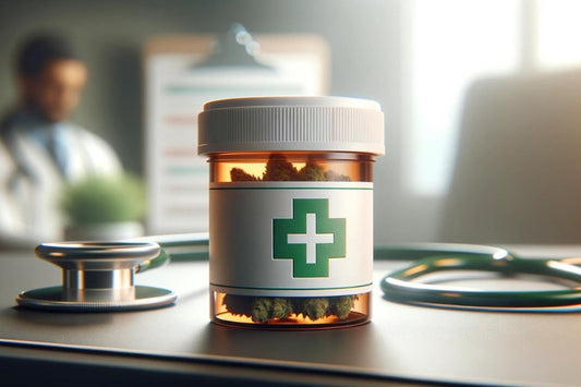 ein Behälter voll mit medizinischem Cannabis